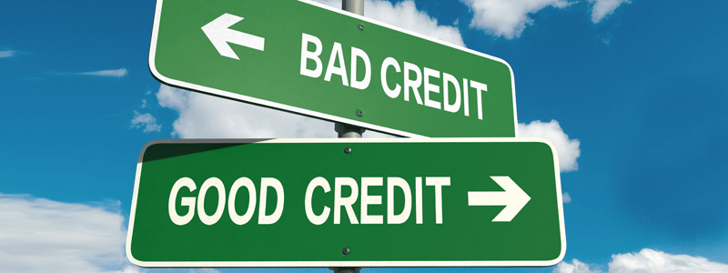 Good Credit and Bad Credit signpost