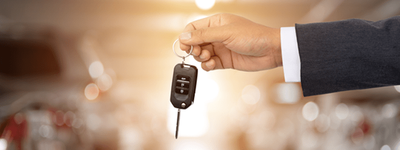 Handing car keys over